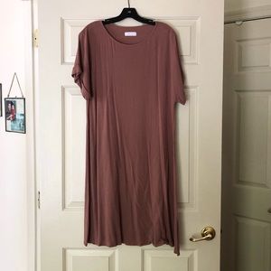 Oak + Fort Clay Oversized T-shirt Swing Dress